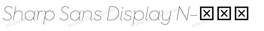 Sharp Sans Display N字体转换